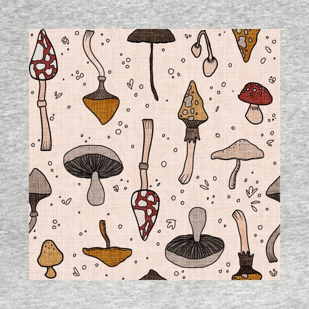 Linen Mushrooms by SugarPineDesign